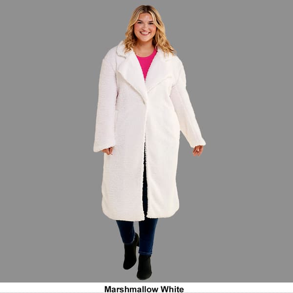Juniors Plus Jolie &amp; Joy Long Fit Teddy Coat