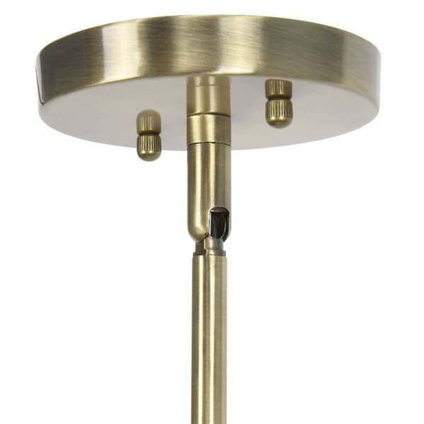 Lalia Home 1-Light Adjustable Cylindrical Clear Glass Pendant