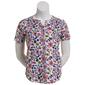 Plus Size Hasting & Smith Short Sleeve Floral Henley Tee - image 1