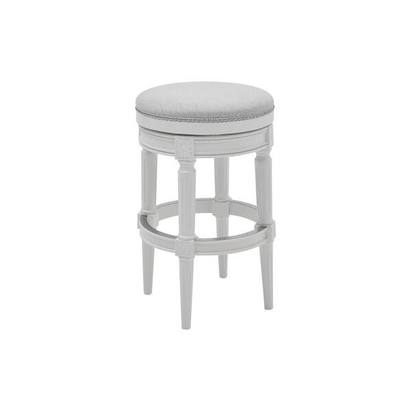 New Ridge Home Goods Chapman Bar-Height Barstool - White - image 