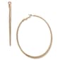 Nine West 70mm Gold-Tone Textured 2.0in. Hoop Earrings - image 1