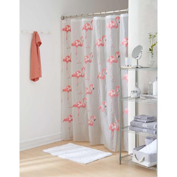 Flamingo PEVA Shower Curtain - image 