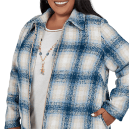Plus Size Alfred Dunner Sunset Ridge Plaid Zip Front Jacket