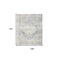 HomeRoots Light Blue Oriental Power Loom Distressed Area Rug - image 3