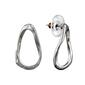 Bella Uno Silver Oval Drop Earrings - image 1