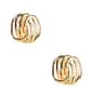 Napier Gold-Tone Button Clip On Stud Earrings - image 1