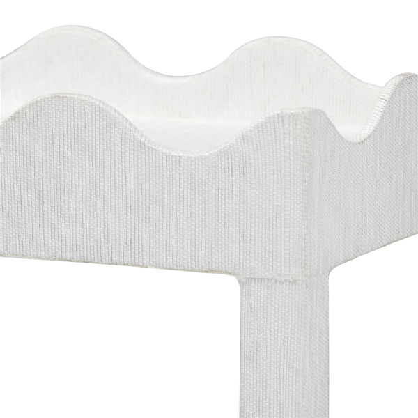 bali & pari Sebastian Grasscloth Scalloped End Table