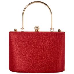 D''Margeaux Diagonal Shimmer Evening Clutch Bag