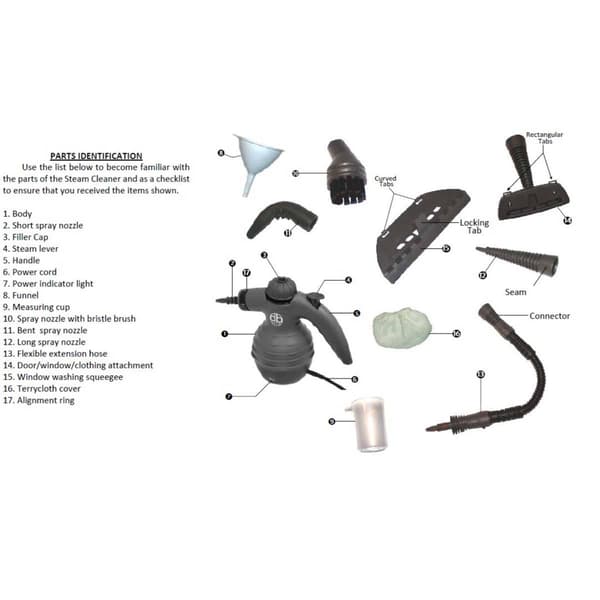 DB Tech Handheld Multi-Purpose Pressurized Steam Cleaner