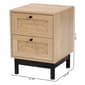 Baxton Studio Cherelle Light Brown 2-Drawer End Table - image 8