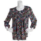 Womens Tommy Hilfiger Sport 3/4 Sleeve Tie Sky Floral Blouse - image 1