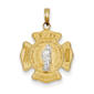 Unisex Gold Classics&#40;tm&#41; Two Tone St. Florian Medal Pendant - image 1