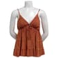 Juniors Angie Acid Wash Crochet Insert Babydoll Tank Top - image 1