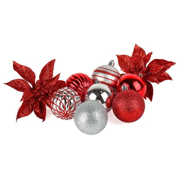 National Tree 40pc. Red Shatterproof Bauble Ornaments