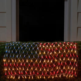 Northlight Seasonal 2' x 2.75' American Flag Mini Net Lights