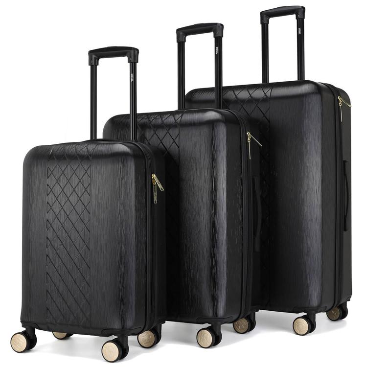 Badgley Mischka Diamond 3pc. Expandable Luggage Set