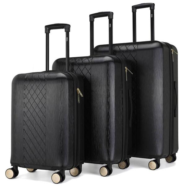 Badgley Mischka Diamond 3pc. Expandable Luggage Set - image 