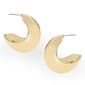 Steve Madden Vintage Gold C Hoop Earrings - image 3