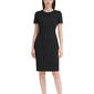 Womens Calvin Klein Short Sleeve Scuba Crepe Sheath Dress - image 1