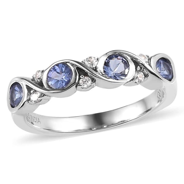 Gemstone Classics(tm) Sterling Silver Round Tanzanite Ring - image 