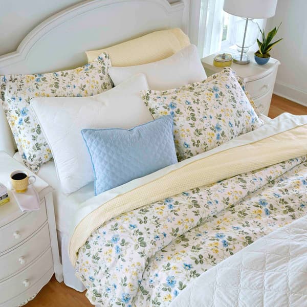 Laura Ashley Meadow Floral Cotton Duvet Reversible Cover Set