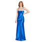 Juniors Morgan &amp; Co. Azure Satin A-Line Dress w/ Rhinestones - image 1
