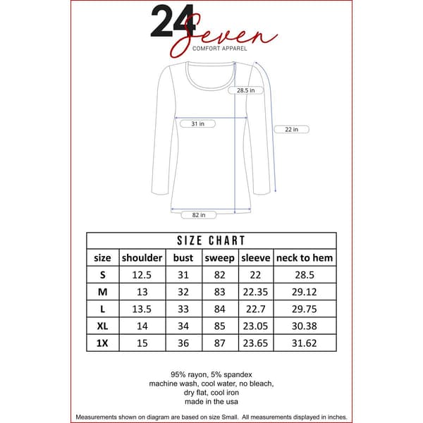 Womens 24/7 Comfort Apparel Floral Swing Style Flared Top