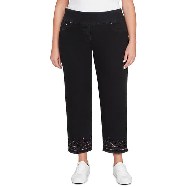 Plus Size Ruby Rd. New Neutrals Pull On Denim Ankle Pants