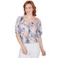 Womens Skye''s The Limit Coral Gables Floral Elbow Sleeve Top - image 1