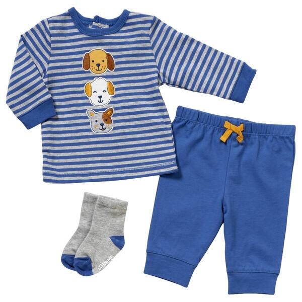 Baby Boy &#40;3-12M&#41; Little Me 3pc. Puppy Playtime Joggers Set - image 