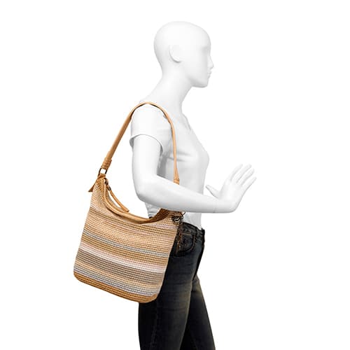 The Sak Sequoia Crochet Hobo - Sand Stripe