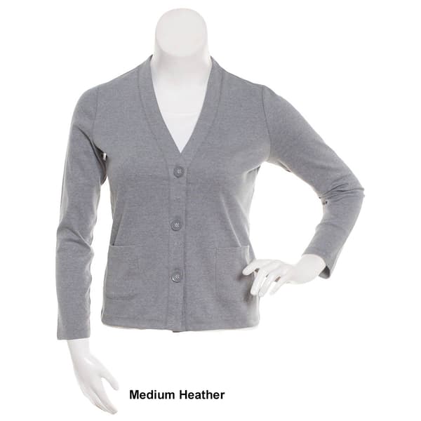 Petite Hasting &amp; Smith Long Sleeve Split Neck Cardigan