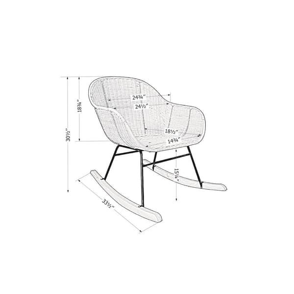 South Shore Balka Rattan Rocking Chair