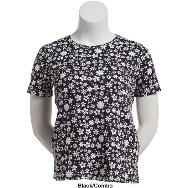 Womens Hasting & Smith Short Sleeve Crew Neck Daisy Tee