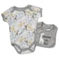 Baby Boy &#40;NB-9M&#41; Mini Hop Awesome Dad Giraffe Bodysuit & Bib - image 1