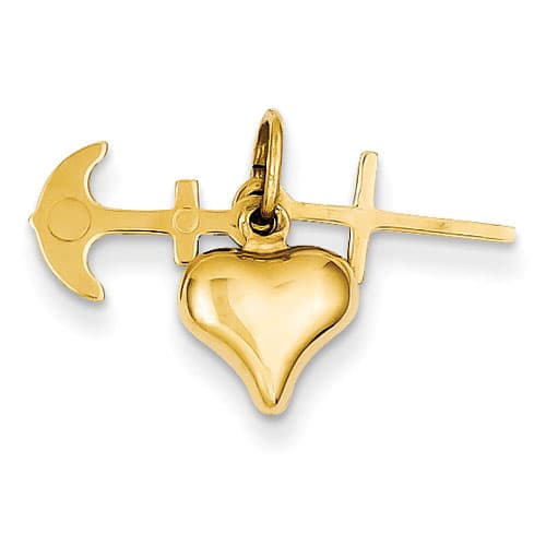 Gold Classics&#40;tm&#41; Faith Hope & Charity Charm - image 