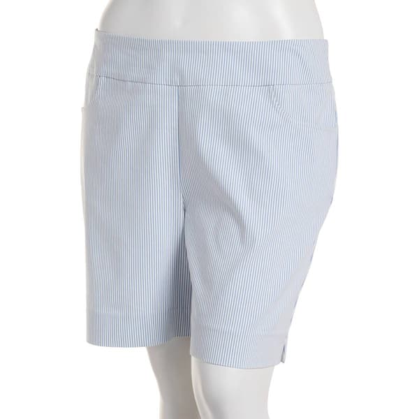 Plus Size Zac & Rachel Pull On Millennium Printed Shorts - image 
