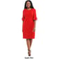 Womens Connected Apparel Tie Sleeve Solid Crepe Sheath Dress - image 5