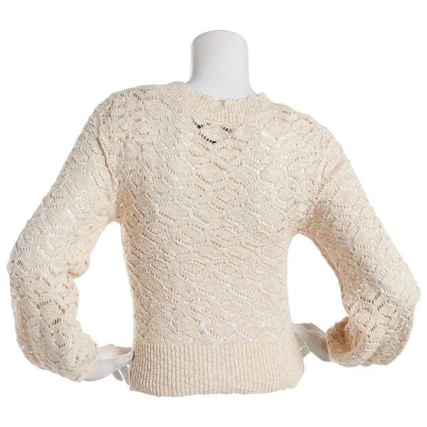 Juniors A. Byer Shannon Open-Stitch Cardigan