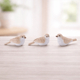 Melrose Glittered Bird Figurine - Set of 6