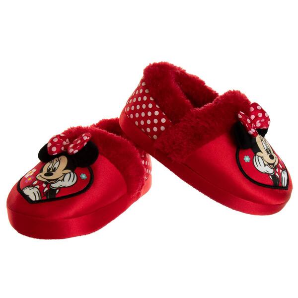 Little Girls Disney Minnie Mouse Dots Slippers - image 