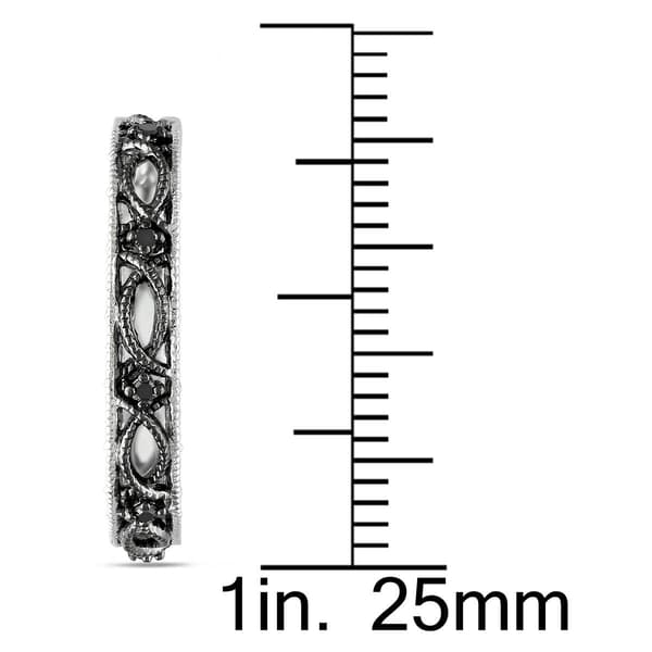 Radiant Rainbow™ 1/10kt. Black Diamond Hoop Earrings