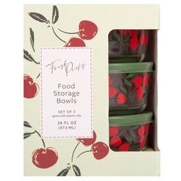 Fresh Picks Set of 3 16oz. Cherries Bowls