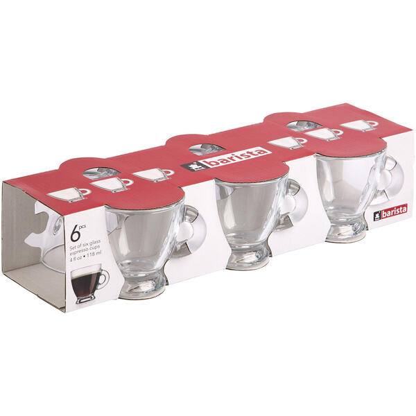 Home Essentials Barista 3.25oz. Espresso Mugs - Set of 6 - image 