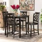 Baxton Studio Nicolette Dark Brown Finished Wood 5pc. Pub Set - image 7