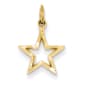 Gold Classics(tm) 14kt. Gold Diamond Cut Star Charm - image 1