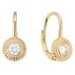 Athra 14kt. Gold over Brass Round CZ Drop Earrings - image 1