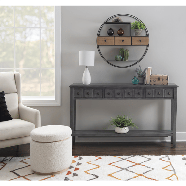 Linon Home Decor Daisy Grey Console Table