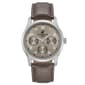 Mens Caribbean Joe Silver-Tone Taupe Dial Strap Watch - CJ7177SL - image 1