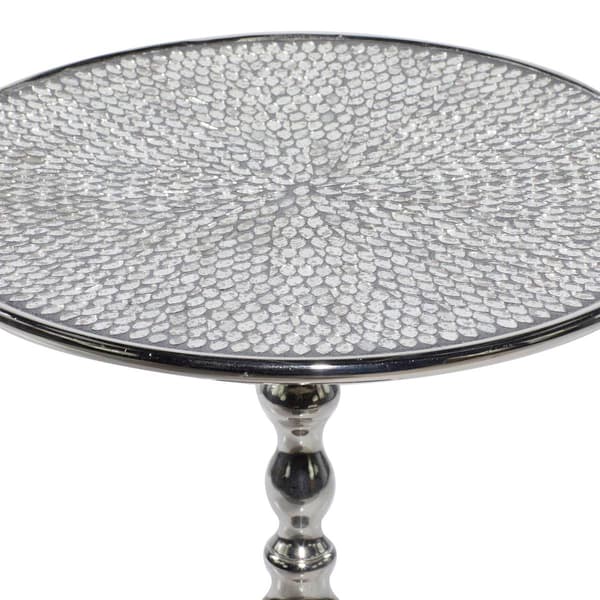 9th & Pike® Silver Aluminum Glam Coffee Table
